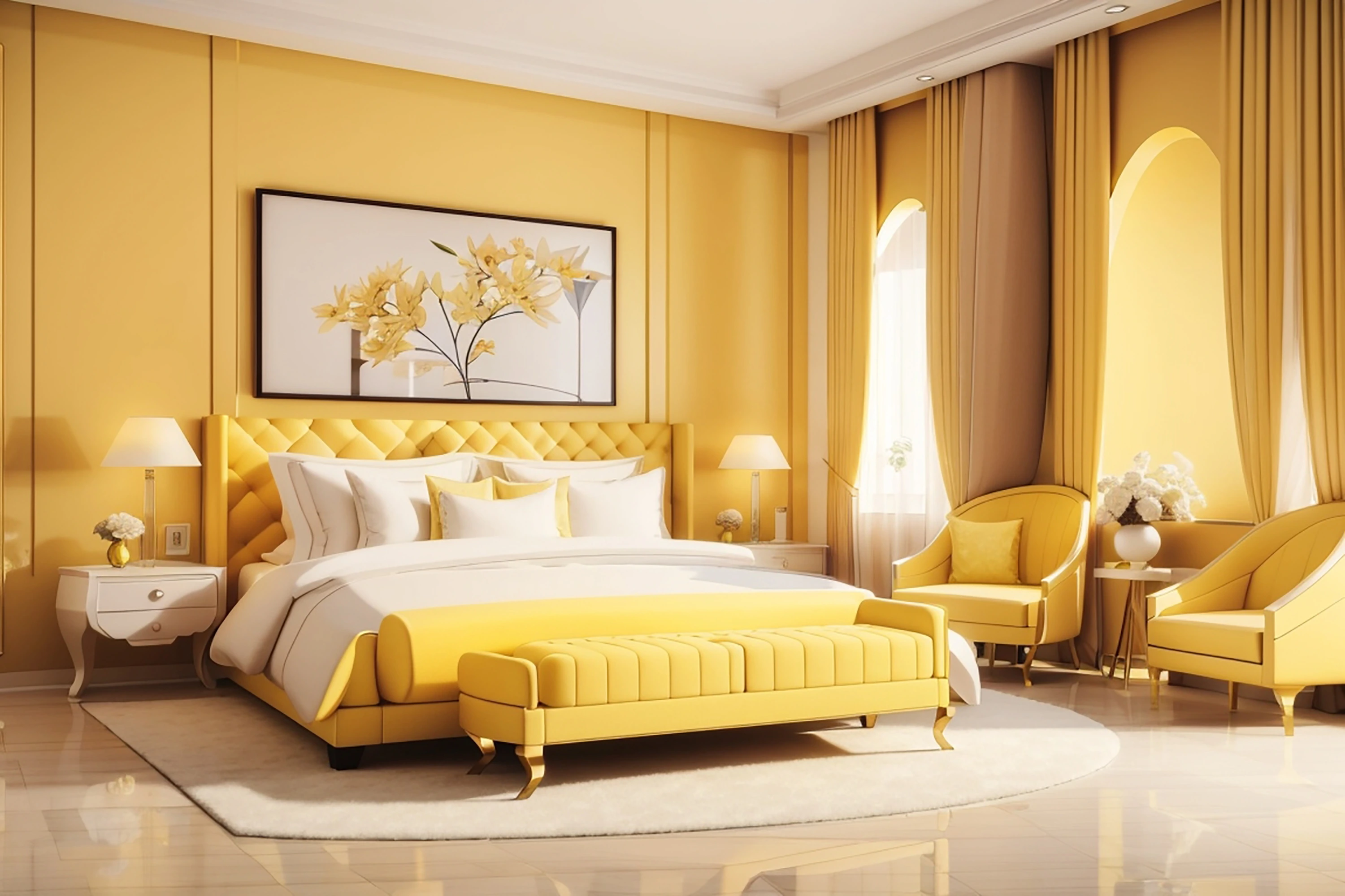 Modern Yellow Bedroom Designs That Combine Style and Comfort